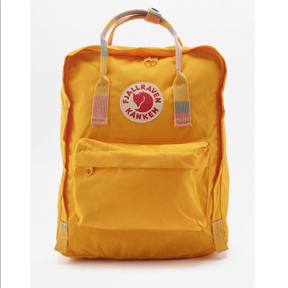 kanken mini warm yellow random blocked